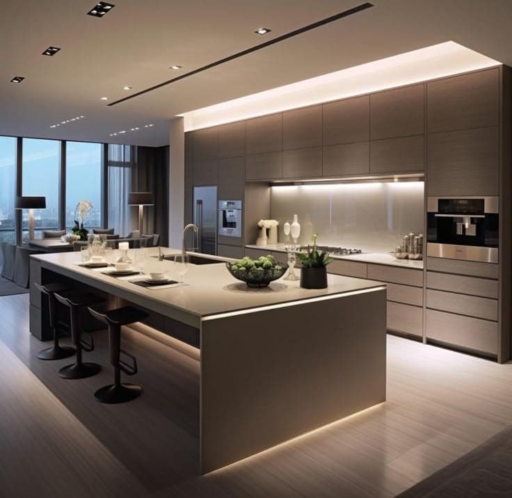 Open-Plan Entertainer's Kitchen - After
